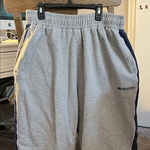 Men’s iets frans sweatpants. Gray and Navy Joggers Size Large